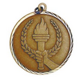 Sunray Medals, Torch, Braided Design - 1-1/4" Diameter